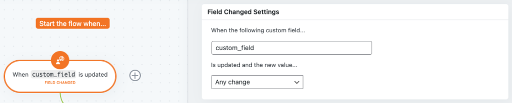 Field Changed Settings