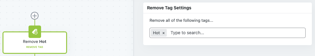 Remove Tag Settings