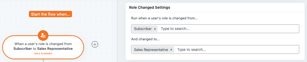 Role Changed Settings