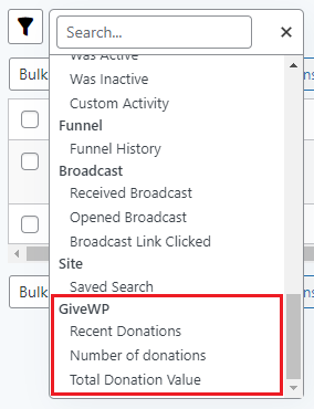 GiveWP Filters