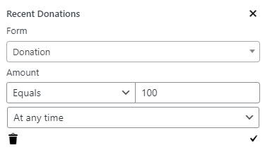 GiveWP Recent Donations