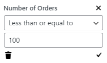 Number of Order Settings