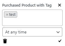 Purchased Product with Tag